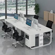 Staff office desk and chair combination 4 to 6 people simple modern office table screen work station computer desk card