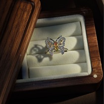 New S925 all-over silver-color Baobi ring with butterfly style adjustable opening fashionable and simple