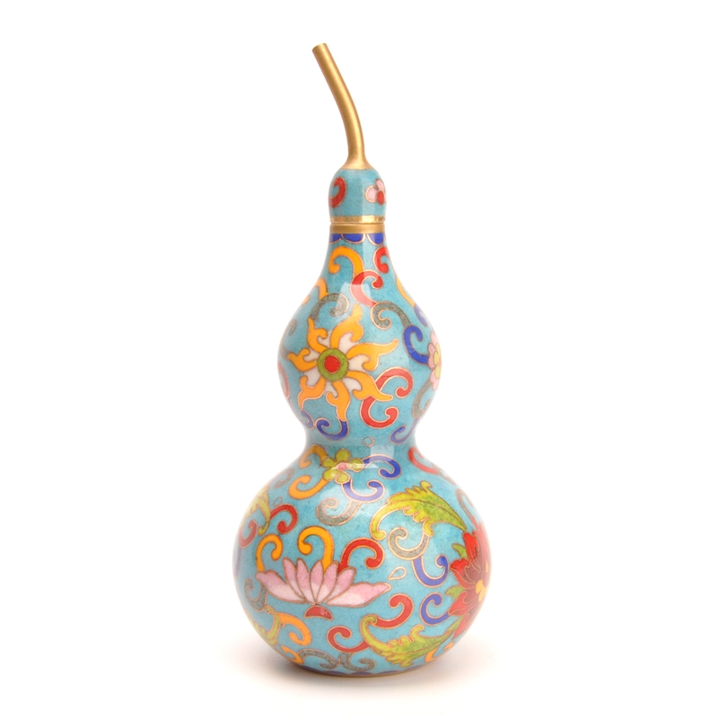 Jingtai Blue 6 inch hoist wire high 16cm copper tire pure hand - cut enamel Beijing non - legacy