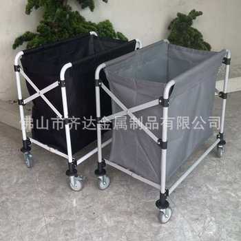 Folding linen car room linen collection car stainless steel storage hotel hotel cleaning room service work car
