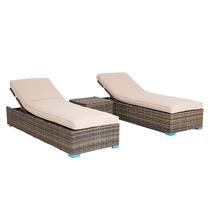 Outdoor leisure recliner patio furniture beach imitation rattan recliner folding chair lunch break chair manufacturer recliner