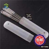 细长吸管刷奶嘴刷海棉奶瓶刷宝宝婴儿用清洗刷带刷头清洁器杯刷子