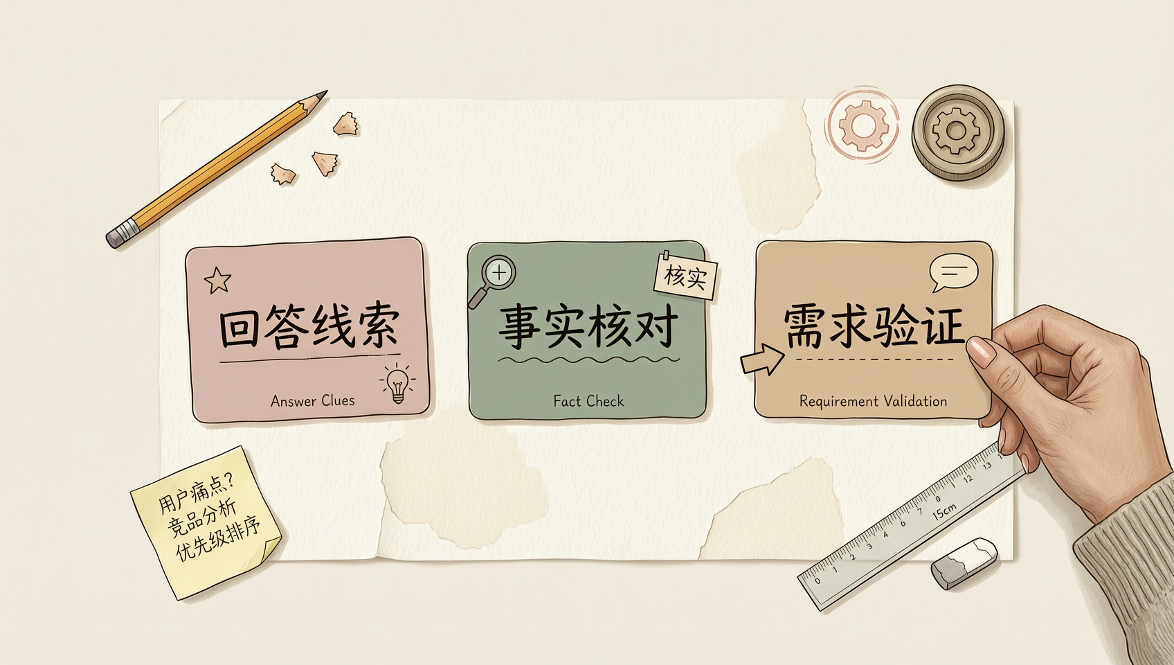 产品需求线索整理的概念示意图