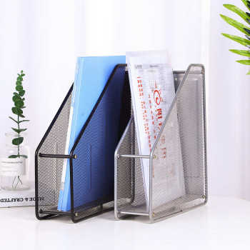 File management rack desktop office sorting file rack simple metal grid classification file rack assembly spot stock