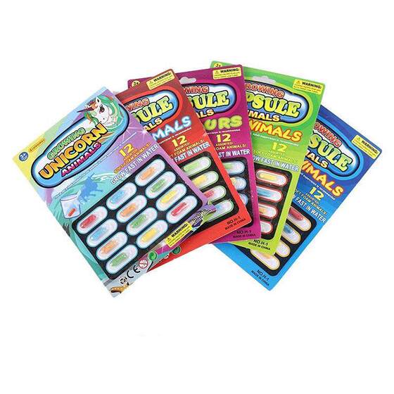 Water-Absorbing Capsules Bath Toys, Water-Absorbing Sponges That Expand When Wet, Dinosaur and Small Animal Shapes, Educational Toys for Children and Babies