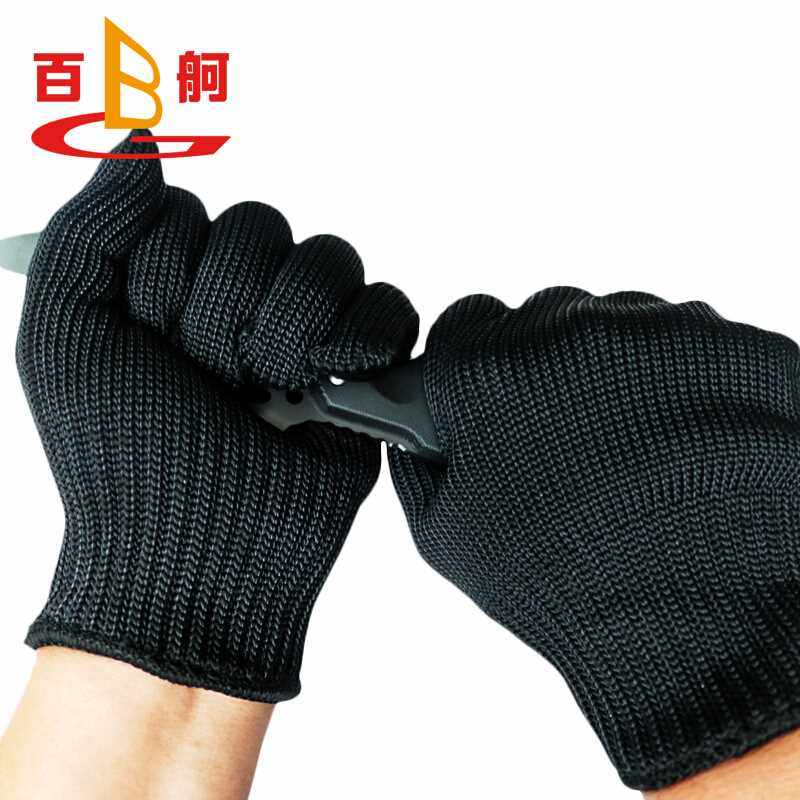 100 THICKENED STEEL WIRE ANTI-CUT GLOVES STAINLESS STEEL ANTI-CUT WEAR PROTECTION ANTI-KNIFE CUT LABOR PROTECTION GLOVES ONE PAIR