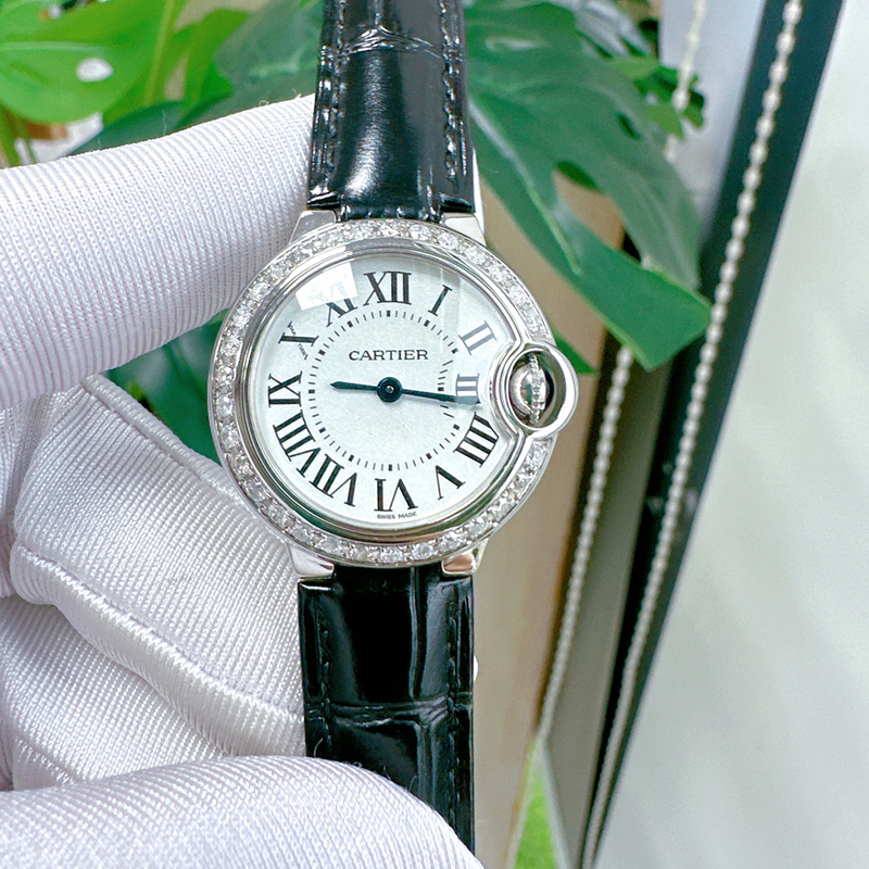 Direct Purchase Price: 98% New Cartier Cartier 28mm Blue Balloon Series Watch, Quartz with Post-Installation Diamonds, Women's Watch