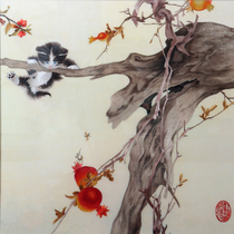 Hand embroidery collectible silk Bian embroidery works by provincial arts and crafts master Duan Xiping childlike interest