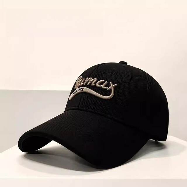 Hat Korean Style Stereo Embroidered Letters Hard Top Baseball Cap for Men and Women Sun Protection Summer Face-Showing Small Peaked Cap Sun Hat