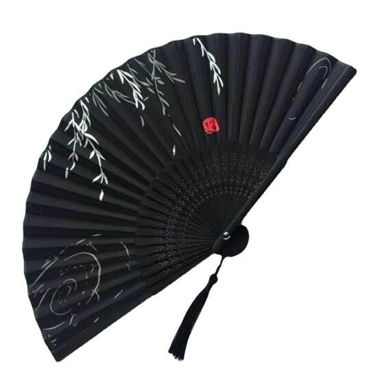1/ Fan-Style Item for Men, Featuring a Domineering Ancient Style, Easy-To-Open Alloy Folding Fan, Titanium Alloy Fan, Hand-Held Fan