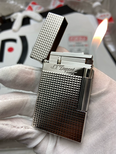 Медная серебряная импортная зажигалка с боковым колесиком, Франция