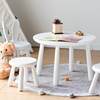 Children's solid wood learning desk kindergarten table and chair set early education square table writing table baby white small round table
