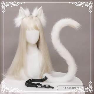 Cosplay Fox Ears Hair Accessories Fox Tail Set Handmade Fox Animal Ears Headband Animal Tail Cat Ear Headdress