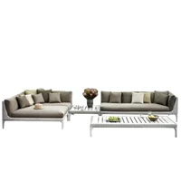 Sofa mây giải trí ngoài trời sofa bàn cà phê kết hợp mây ngoài trời sofa vườn sân vườn đồ nội thất mây ghế sofa - Nội thất siêu thị xe đẩy hàng 4 bánh