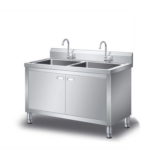 304不锈钢洗碗池一体柜水槽家用操作台面水池工作台洗手柜浴室柜