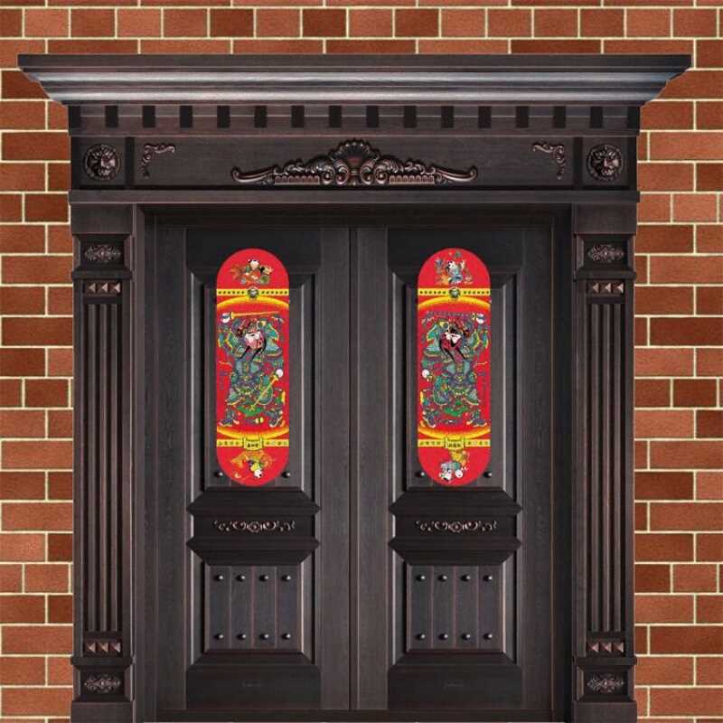Master hand painted door god door Fu door paste couplets town house Wei Chi Gong Qin Shu Bao health