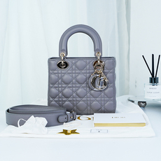 Сумка 【99新】迪奥/dior 女包 蓝色全皮马鞍包中号