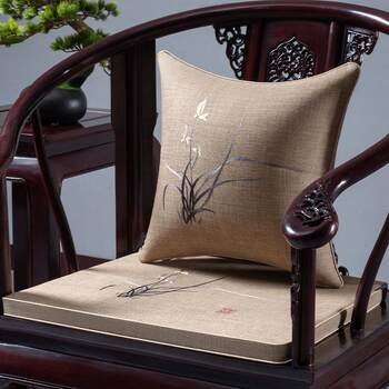 Winter new chinese style solid wood sofa cushions, removable seat cushions, meditation tea chair backrests, bay window cushions, anti-slip cushions