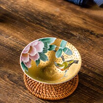 The starting price is 1 yuan for real gold bamboo hat tea cup master cup. Provincial master Xiao Jianhui handmade ceramic tea cup for household gifts.