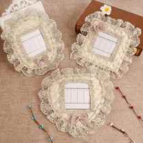 European style lace embroidery switch sticker quilted fabric switch cover dust cover decorative wall sticker socket protective cover