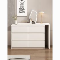 Solid wood dresser bedroom simple modern drawer cabinet integrated cabinet light luxury small apartment bedside cabinet retractable desk