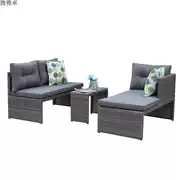 Sofa ngoài trời kết hợp sân vườn khách sạn sân thượng phòng khách sân ban công giải trí sofa mây mây ghế mây - Nội thất siêu thị