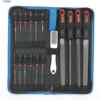 16-Piece, 17-Piece, 19-Piece Set of File Tools Kit Storage, Metal Steel Files, Chisels, Iron Grinding Tools