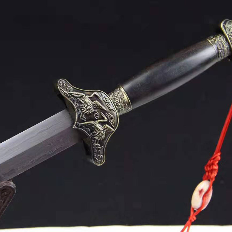 (Mo Dry Sword) Uwood alloy bronze pine crane sword province master Ji Satoshi unopened with a long sword and real sword