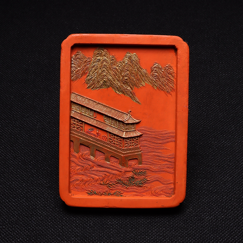 Imitation of Ming Dynasty ink spectrum Yunzaolou intangible cultural heritage 615 grams of fine cinnabar traditional ancient handmade ink block collection item victory system