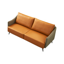 Customized office sofa coffee table set Italian three-seat business reception simple office sofa