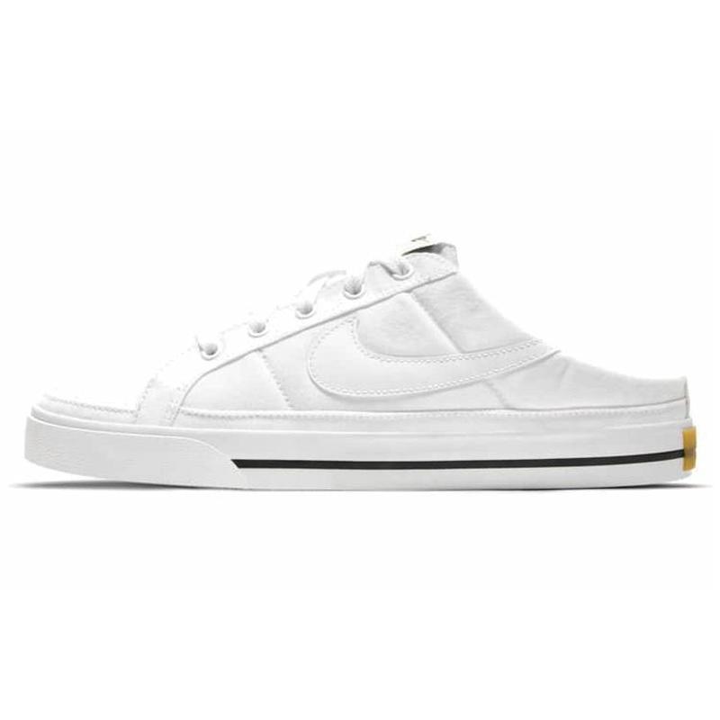 Nike Court Legacy Mule 低帮 板鞋 女款 白黑