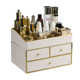 Leather high-end cosmetic storage box dressing table multi-functional finishing dustproof jewelry light luxury drawer storage rack