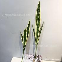 仿真虎皮兰 北欧JY-1406风绿植室内书房卧室假厅花装饰品客虎皮兰