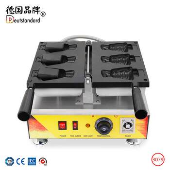 Commercial scone machine electric heating electric pancake ice cream snapper roasted pork knuckle shape waffle ice cream tray