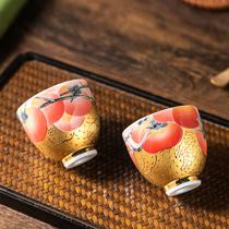 Everything goes well the masters original gold hand-painted owners cup smelling cup ceramic cup tea cup exquisite and light luxury