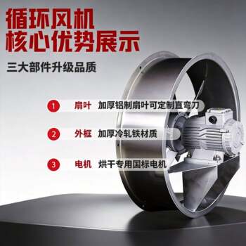 Warm axial flow fan for drying equipment, tobacco baking fan, drying fan, warm and humid axial flow fan