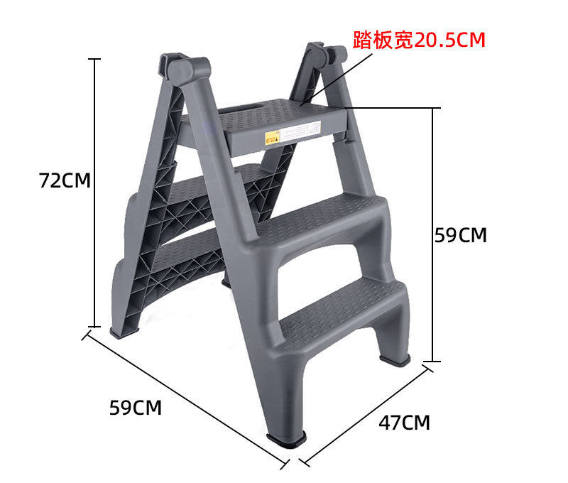 лестница 新登美达梯梯子折可叠梯汽车美容高子平台梯二步梯三pvx步家用梯