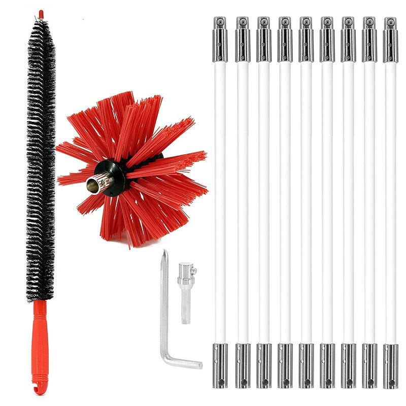 Jujian Cross-Border Electric Drill Chimney Brush, Range Hood Inner Wall Pipe Brush, Extendable and Bendable Dryer Pipe Brush Jujian Cross-Border Electric Drill Chimney Brush, Range Hood Inner Wall Pipe Brush, Extendable and Bendable Dryer Pipe Brush