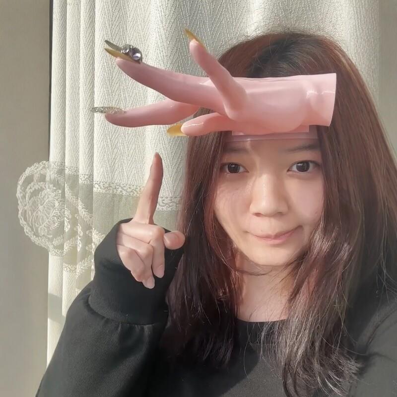 Orchid Finger Sun Hat, Sun Protection, Elegant Palm Hat, Creative Nail Art Hand Model, Hairband, 3D Printed Abstract Small Toy Orchid Finger Sun Hat, Sun Protection, Elegant Palm Hat, Creative Nail Art Hand Model, Hairband, 3D Printed Abstract Small Toy
