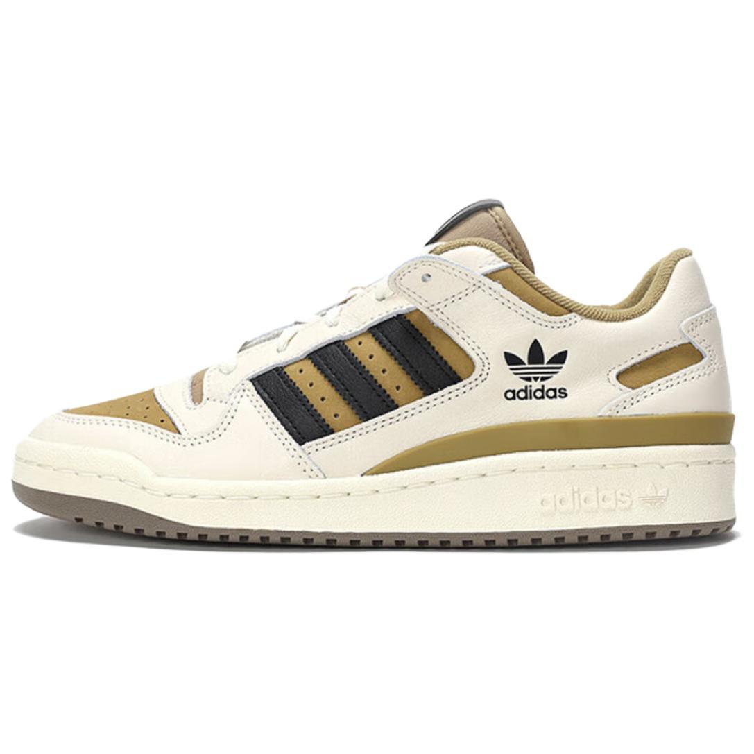 adidas originals FORUM 休闲舒适 低帮 板鞋 男女同款 白棕色