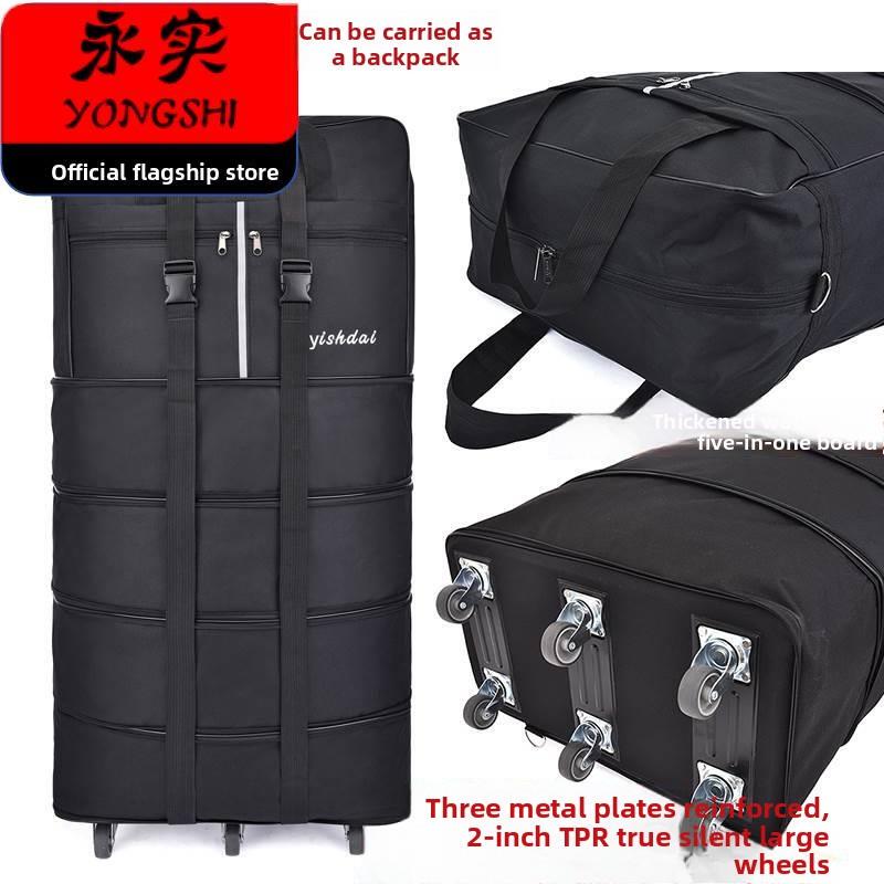 Extra-Large Capacity 158 Airline Checked Luggage with Universal Wheels, Oxford Cloth Foldable Airplane Suitcase for International Travel Extra-Large Capacity 158 Airline Checked Luggage with Universal Wheels, Oxford Cloth Foldable Airplane Suitcase for International Travel