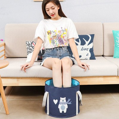 泡脚袋洗脚桶可折叠泡脚桶旅行旅游洗脸盆便携水盆提水桶便捷款