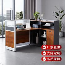 Screen deck desk cubicle four-station employee financial desk and chair combination computer staff office