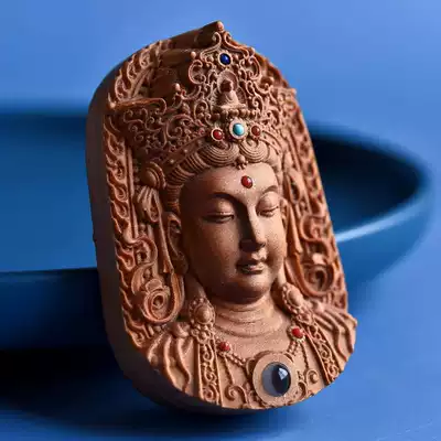 Guanhe Bodhisattva old mountain sandalwood hand-carved four or six brand pendants listed handpieces