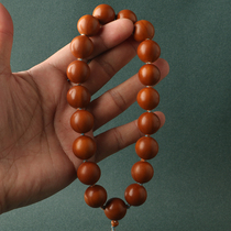 1 6x1 6cm (perfect round light bead handheld) olive core carved three flowers old oil core handheld