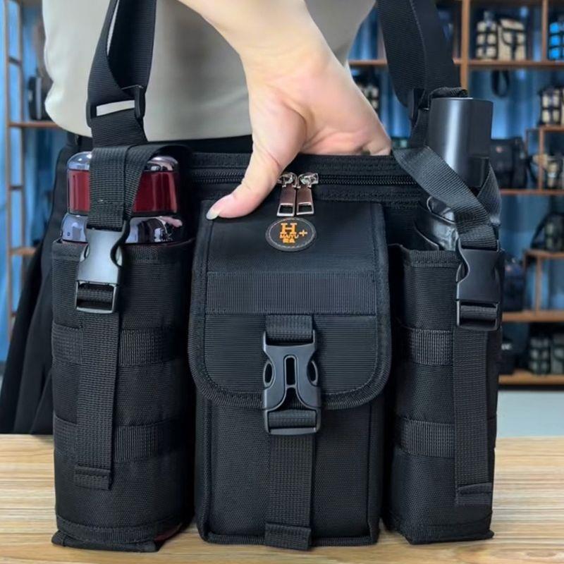 Popular Rain-Proof Double-Strap Shoulder Bag with Cup Holder for Men, 9-Way Waterproof, 7-Inch Portable Umbrella for Travel, Ip006Ad