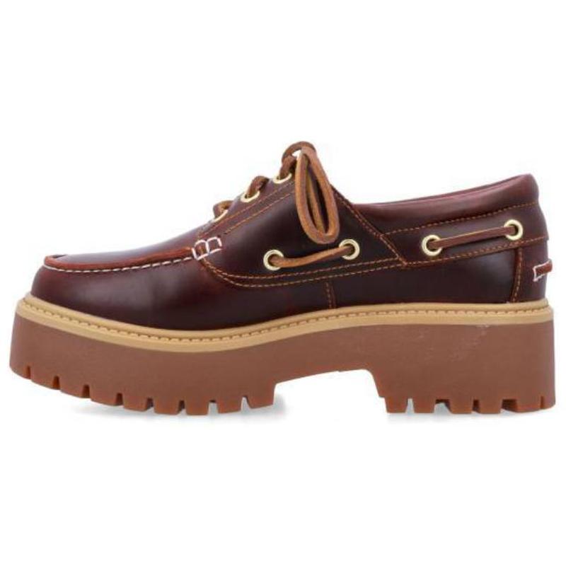 添柏岚Timberland英伦风格低帮厚底休闲鞋女鞋皮鞋户外覆古棕色靴