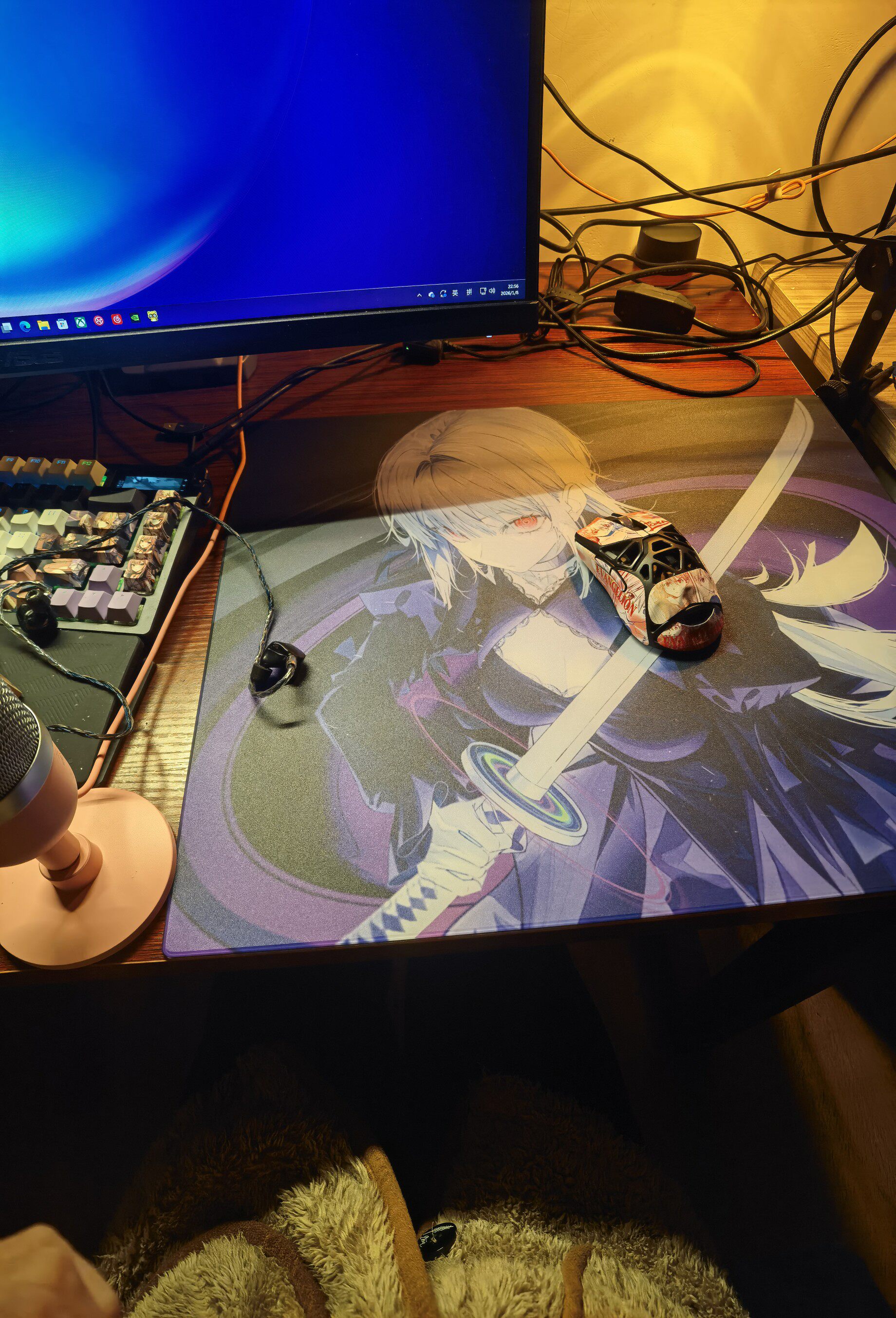 DYSPHORIA MAKI 真希 ガラスマウスパッド 初版 知鬱DYSPHORIA MAKI真希2mm潤滑塗層玻璃滑鼠墊APEX OW洲瓦長TTK