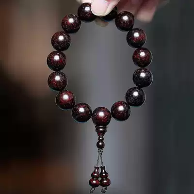 Old material full of Venus small leaf red sandalwood sandalwood red sandalwood 15mm play Buddha beads hand string