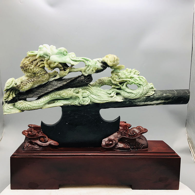 Source good stock (there is dragon and dragon birth place on the government) Big Four famous jade-only mountain jade pendulum pieces 16 catties c43